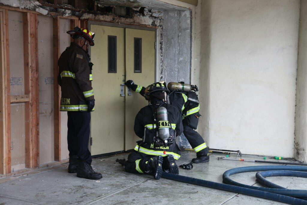 City Firefighters Train in Old Church Before Demolition