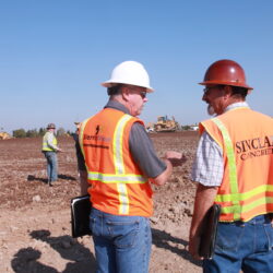 Group of workers in field