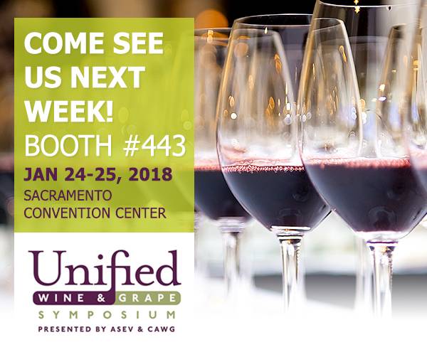 Come see us at the Unified Wine & Grape Symposium Sierra View General